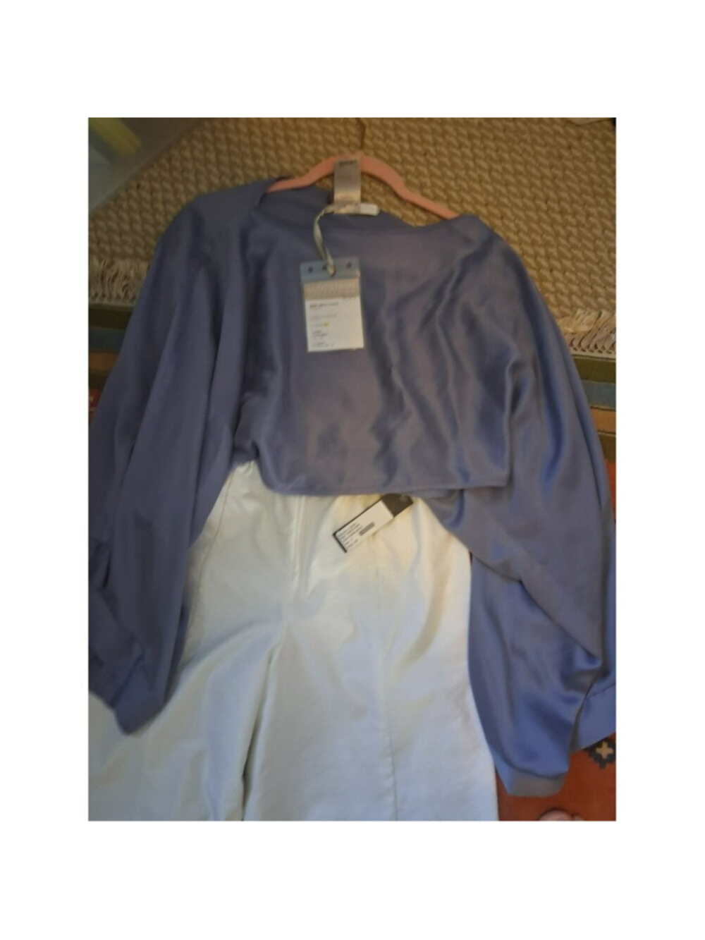 Linda Lundstrom Women’s Collection NWT Silk Boat Top W Wide Leg Pants Sz 4